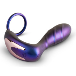 HUEMAN Cockring + Plug vibrant Black Hole Hueman 11 x 3.3cm